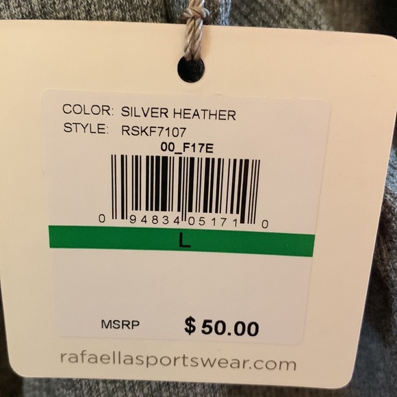 A sweater silver heather color 58% cotton 38% polyester 4% ElASTANE - Picture 6 of 6